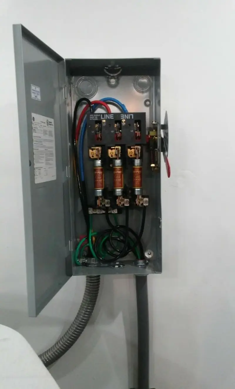 Three-phase disconnect switch installed for Electrical Wiring & Rewiring in Manchester